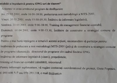 Consultanță financiar-contabilă și legislativă pentru ONG-uri de tineret