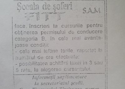 Cursurile școlii de șoferi