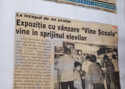 Expoziție cu vânzare „Vine Școala”