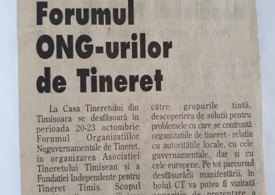 Forumul Organizațiilor Neguvernamentale de Tineret